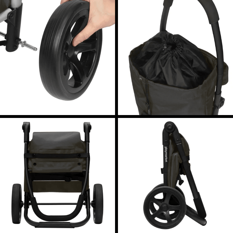 Go Two Compact indkøbsvogn - Mørkegrå