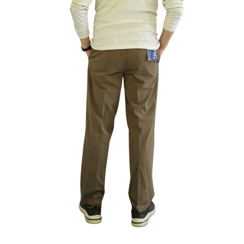 Bukser med elastik i taljen - Brun