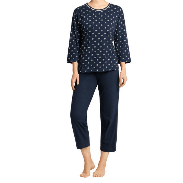 Nattøj med 3/4 længde til damer - Mørkeblå