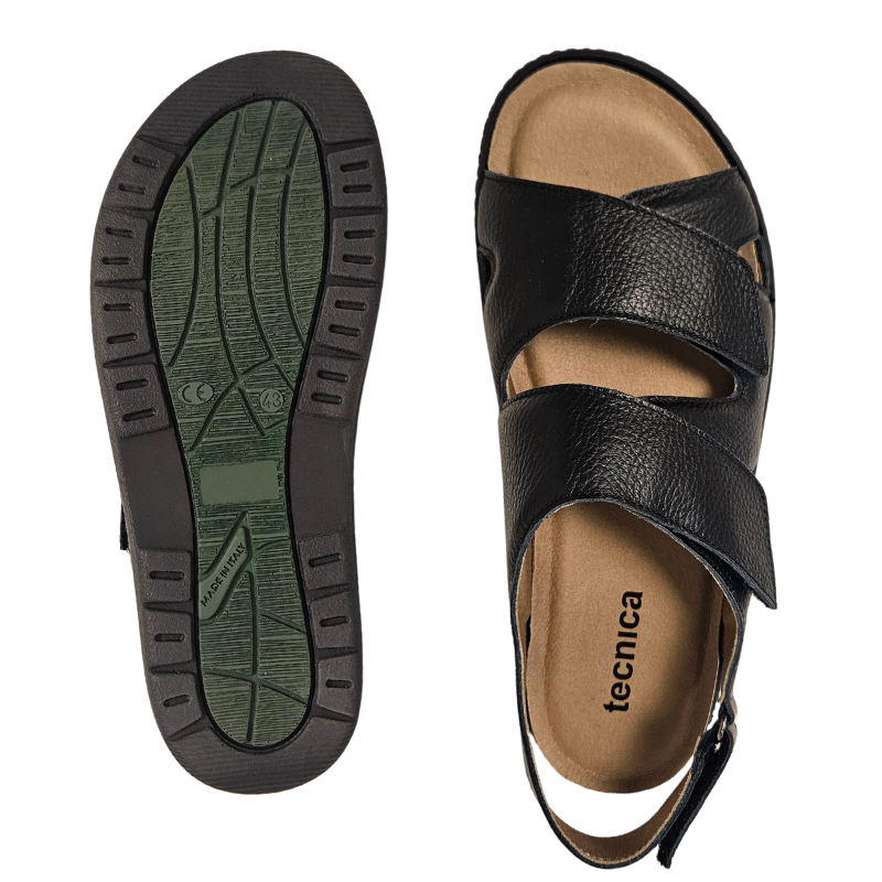 Tecnica herresandal med velcro - Sort