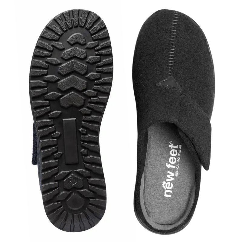 New Feet dameslipper - Sort