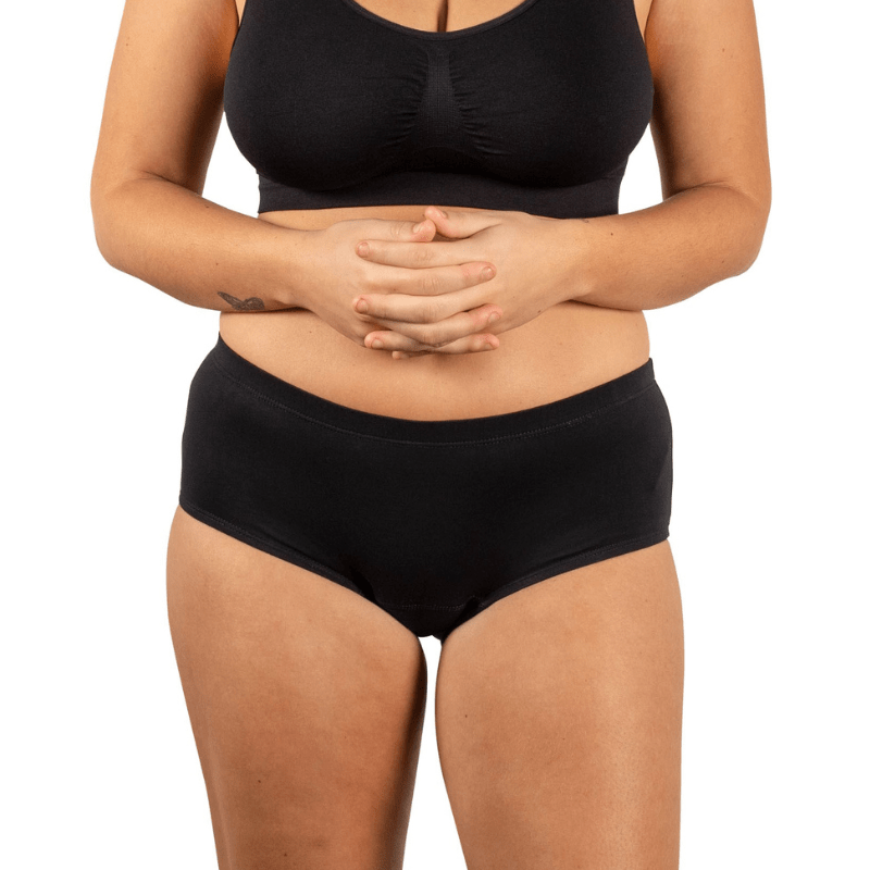 Inkontinens hipster/trusse - Sort