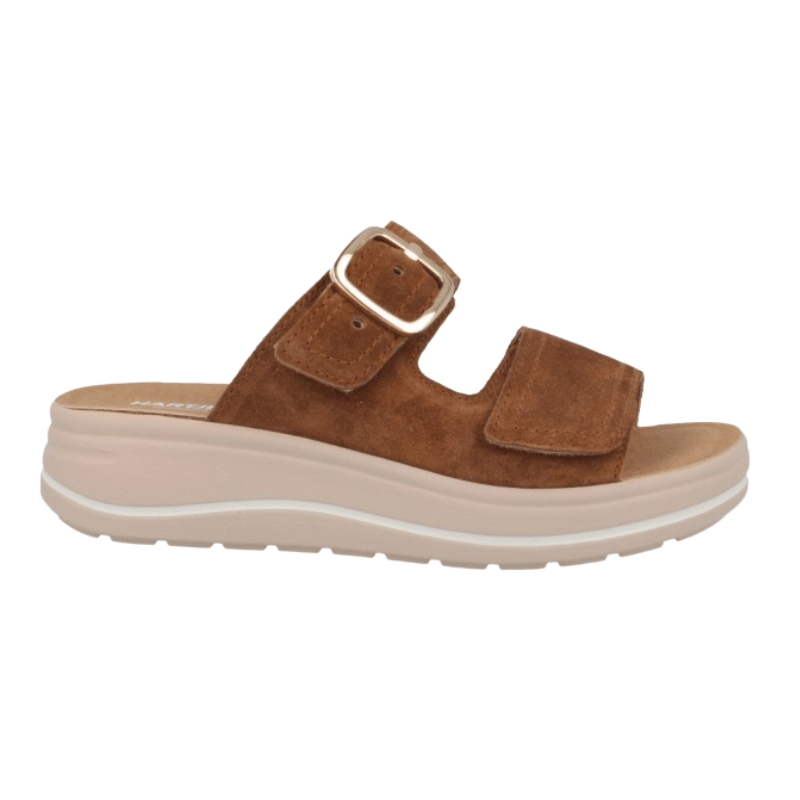 Hartjes dameslipper i rushind - Cognac