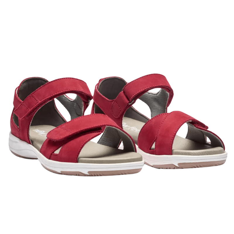 New Feet damesandal med hælkappe - Rød