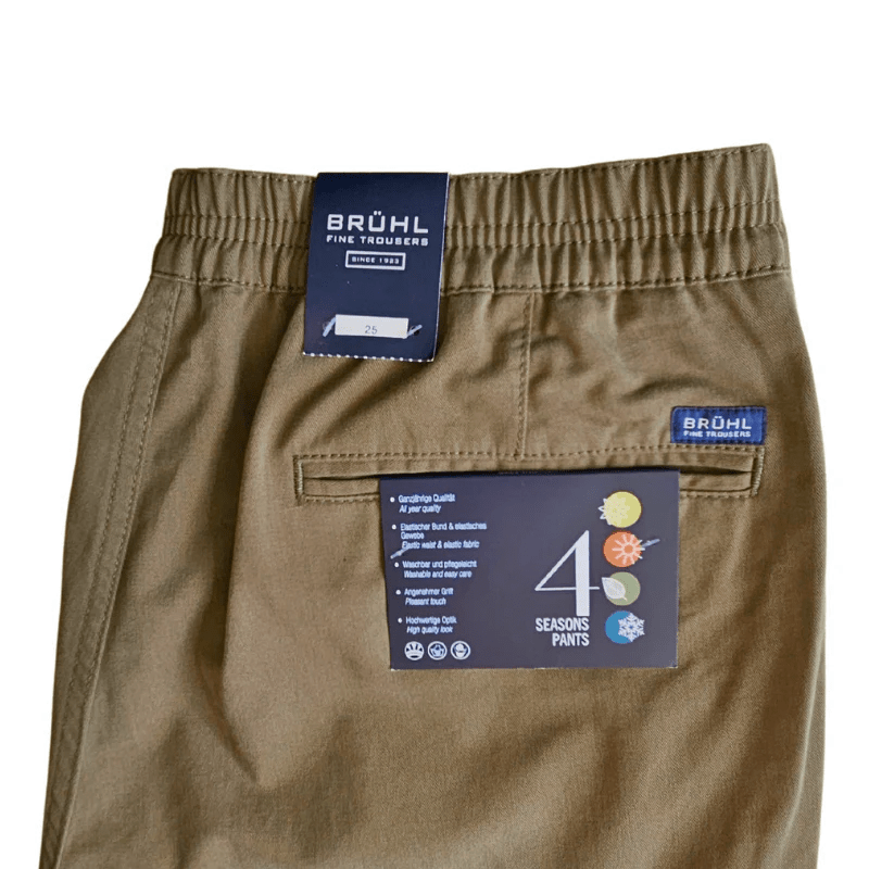 Bukser med elastik i taljen - Brun