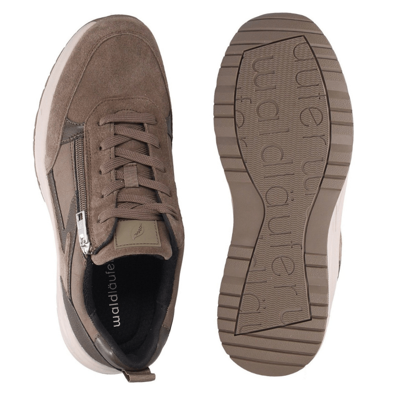 Waldläufer bred herresneaker - Brun