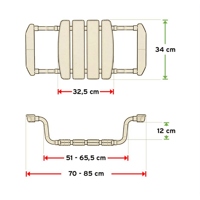 Badebræt / badestol til badekar