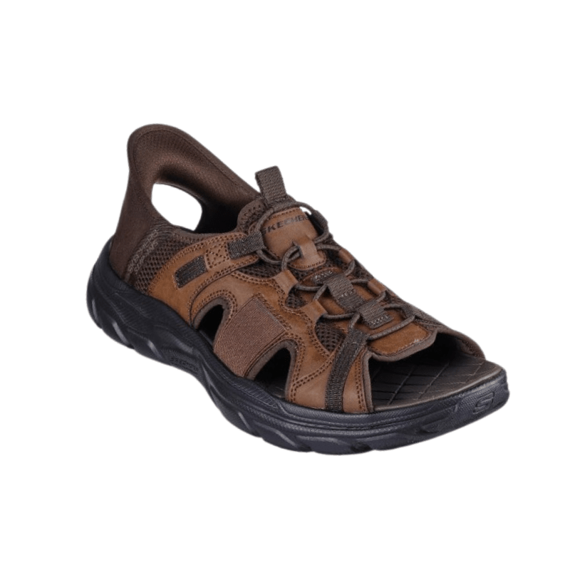 Skechers slip - in herresandal - Mørkebrun