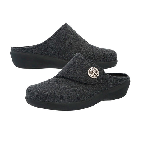 New Feet damehjemmesko - Mørkegrå - Seniorshop