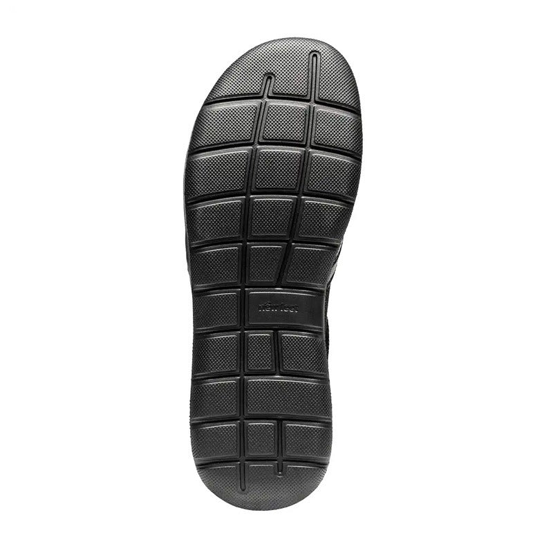 New Feet damesko med velcrorem - Sort - Seniorshop