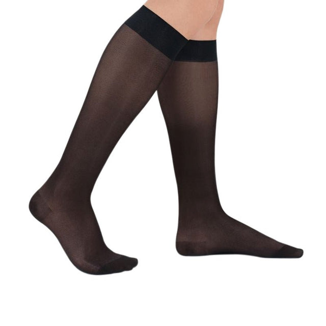Delilah knæ - og støttestrømpe 140 - Sort - Seniorshop