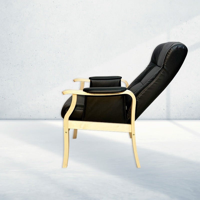 Sorø Plus hvilestol - Sort læder - Seniorshop