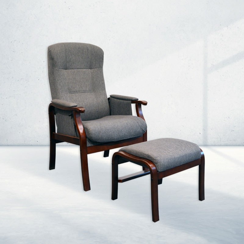 Lena hvilestol med skammel - Grå - Seniorshop