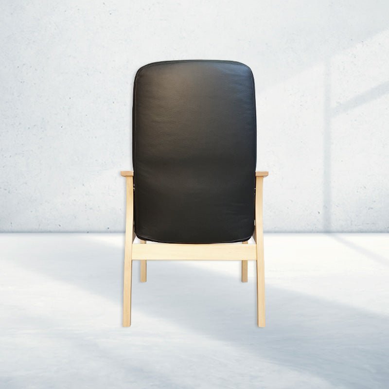 Farstrup 5610 hvilestol - Sort læder - Seniorshop