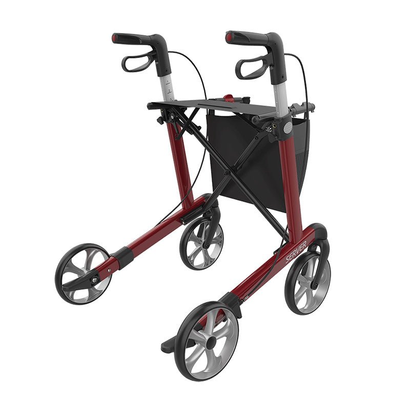 Server Rollator - Rød - Seniorshop