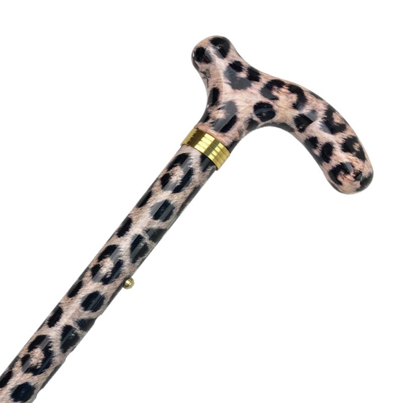 Sammenklappelig stok - Leopardmønster - Seniorshop