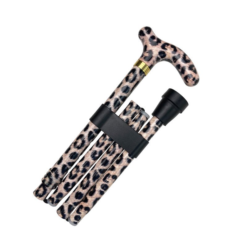 Sammenklappelig stok - Leopardmønster - Seniorshop