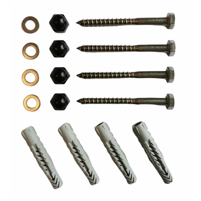 Montagesæt til støttegreb, Sort dækknap - Seniorshop