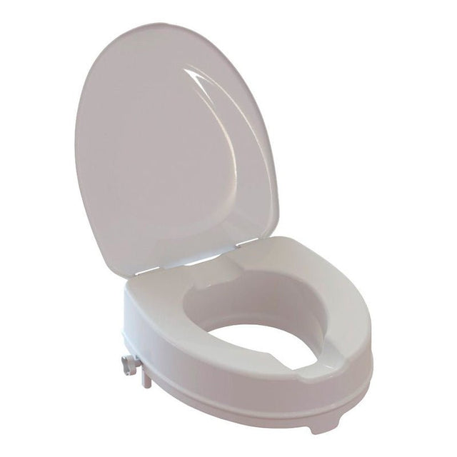 Toiletforhøjer med låg, 10 cm - Seniorshop