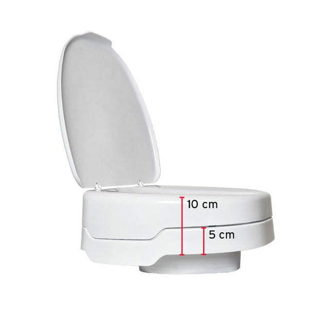 Ezy - Fit toiletforhøjer med låg, 5 - 10 cm - Seniorshop
