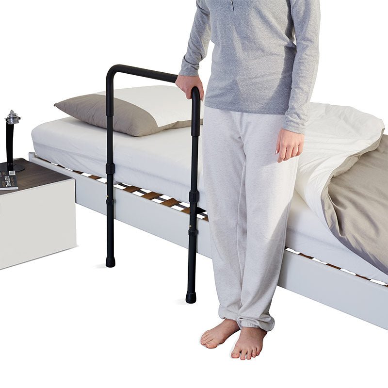 Sengehest med gulvstøtte - Sort - Seniorshop