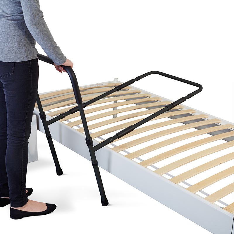 Sengehest med gulvstøtte - Sort - Seniorshop