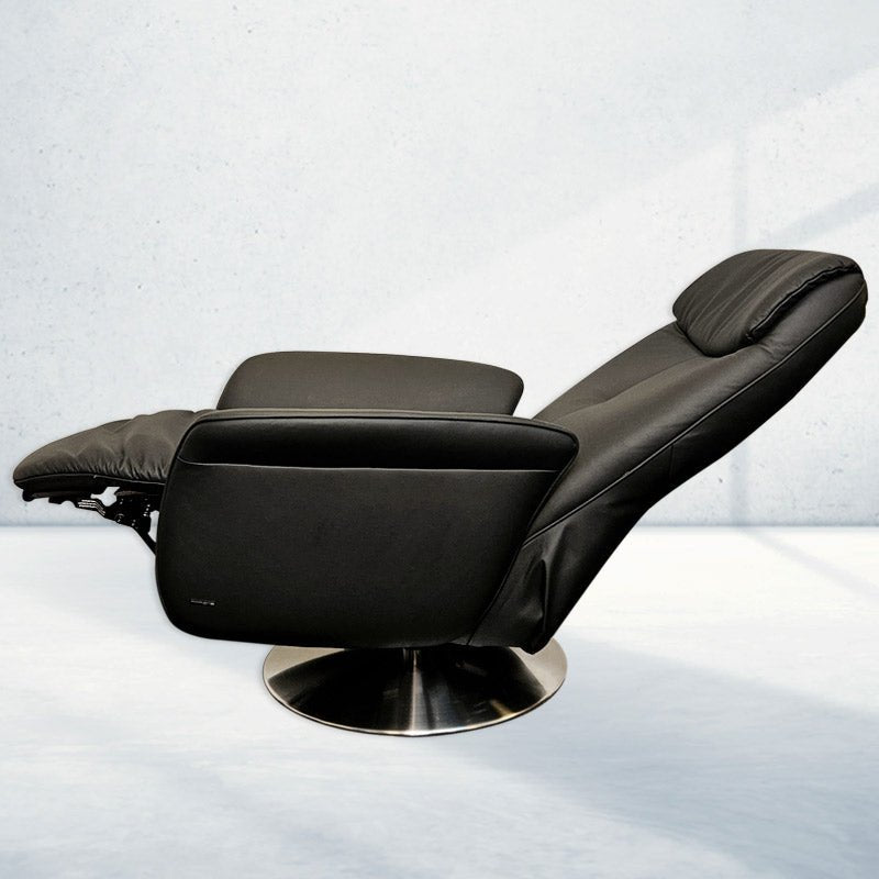 Himolla 7356 hvilestol - Sort læder - Seniorshop