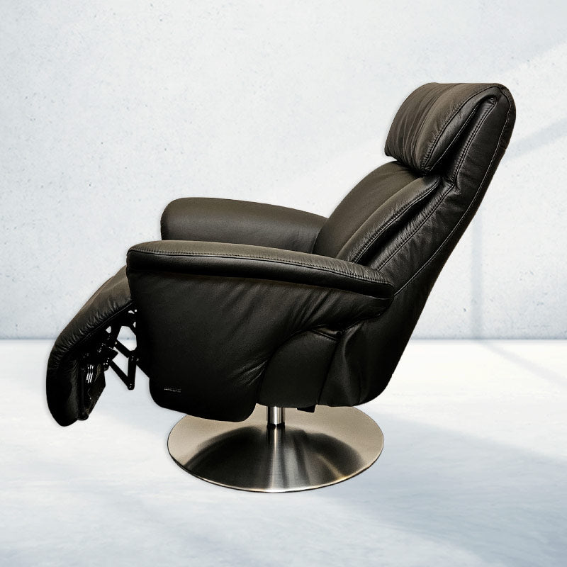 Himolla 7627 hvilestol - Sort læder - Seniorshop