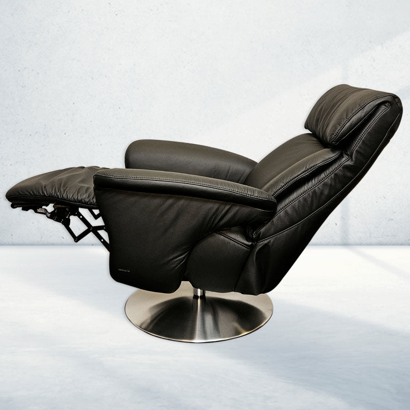 Himolla 7627 hvilestol - Sort læder - Seniorshop