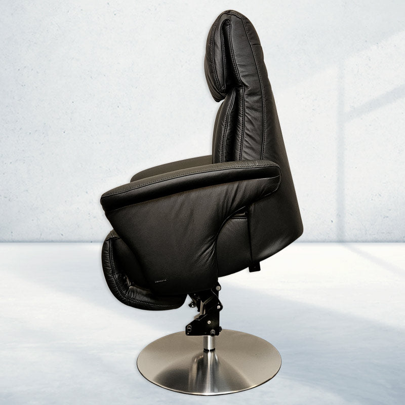 Himolla 7627 hvilestol - Sort læder - Seniorshop