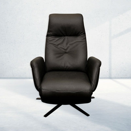 Himolla 7910 hvilestol - Sort læder - Seniorshop