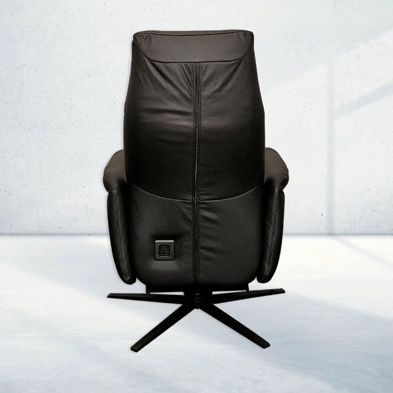 Himolla 7910 hvilestol - Sort læder - Seniorshop