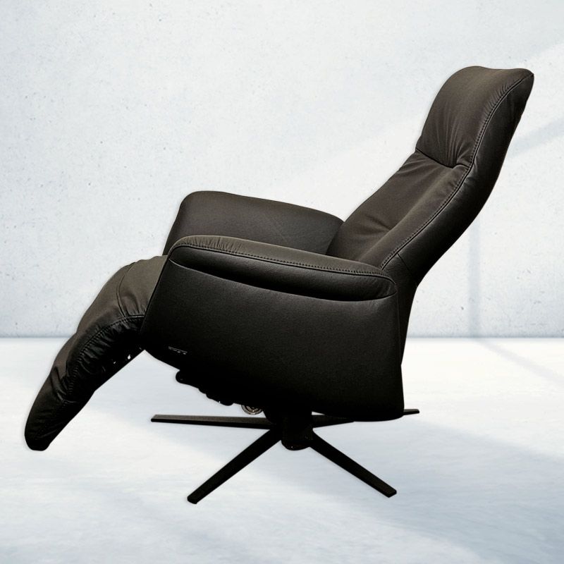 Himolla 7910 hvilestol - Sort læder - Seniorshop