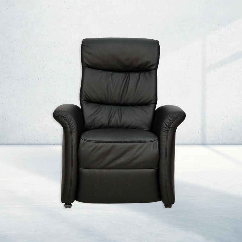 Himolla 8300 hvilestol - Sort læder - Seniorshop