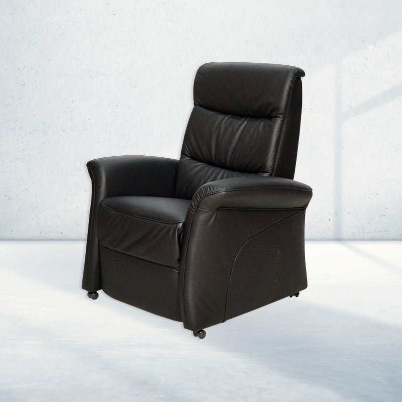 Himolla 8300 hvilestol - Sort læder - Seniorshop