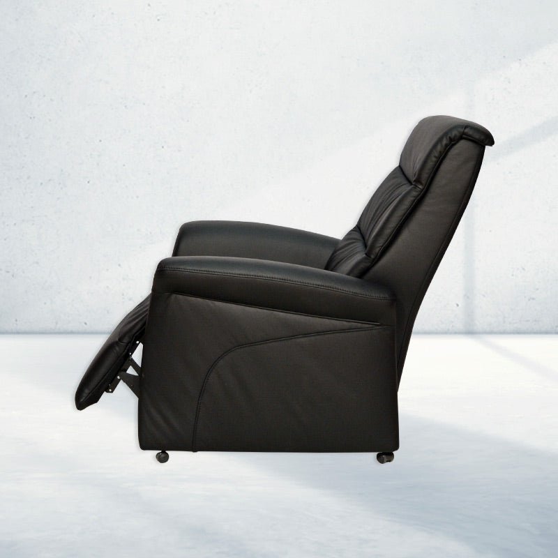 Himolla 8300 hvilestol - Sort læder - Seniorshop