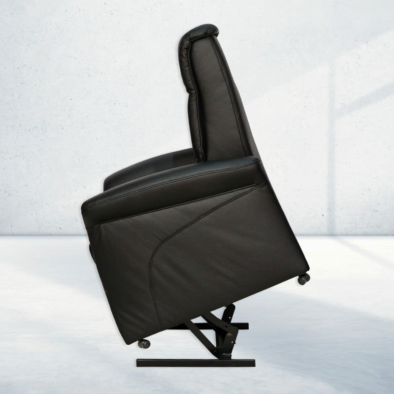 Himolla 8300 hvilestol - Sort læder - Seniorshop