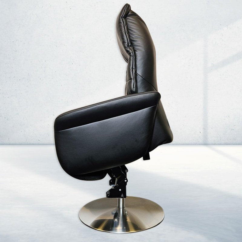 Himolla 7058 hvilestol - Sort læder - Seniorshop