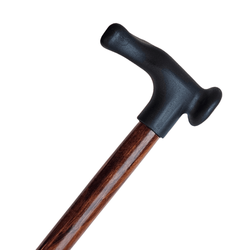 Træstok med ergonomisk håndtag