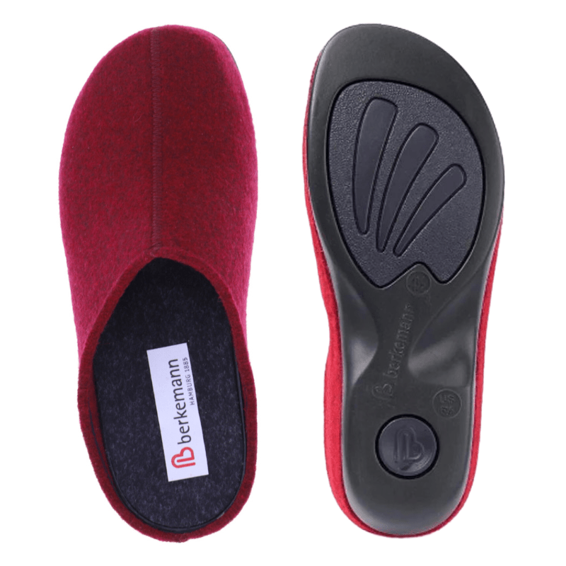 Berkemann dameslipper - Mørkerød