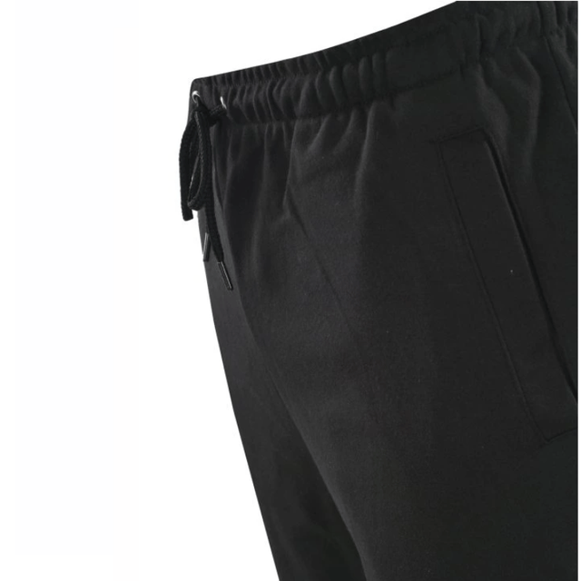 Knælange shorts med elastik - Sort