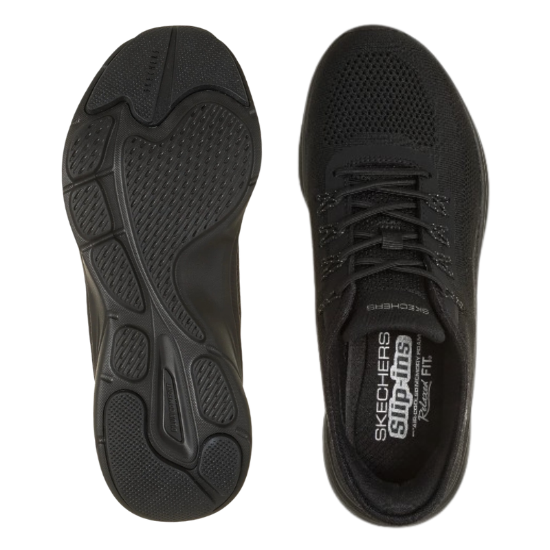 Skechers slip-in damesneaker - Sort