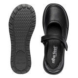 New Feet ballerina med velcro - Sort
