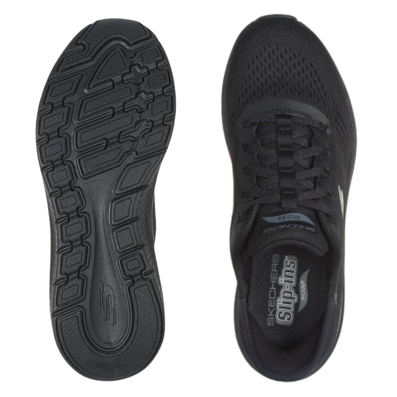 Skechers bred slip-in damesneaker - Sort