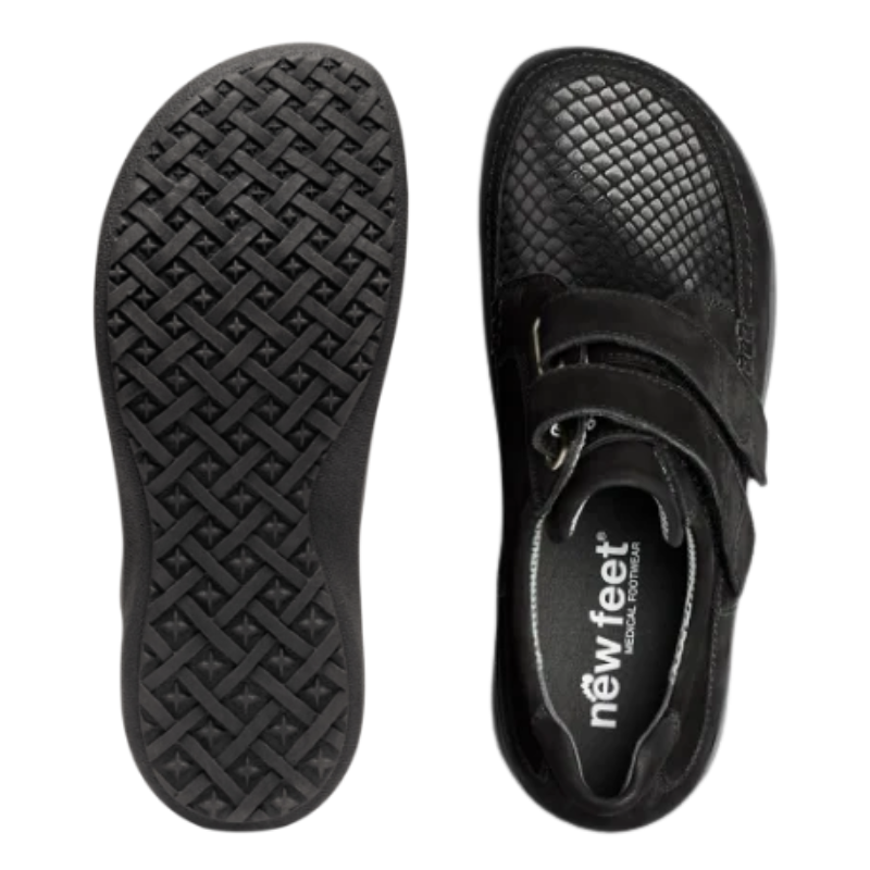 New Feet rummelig damesko - Sort