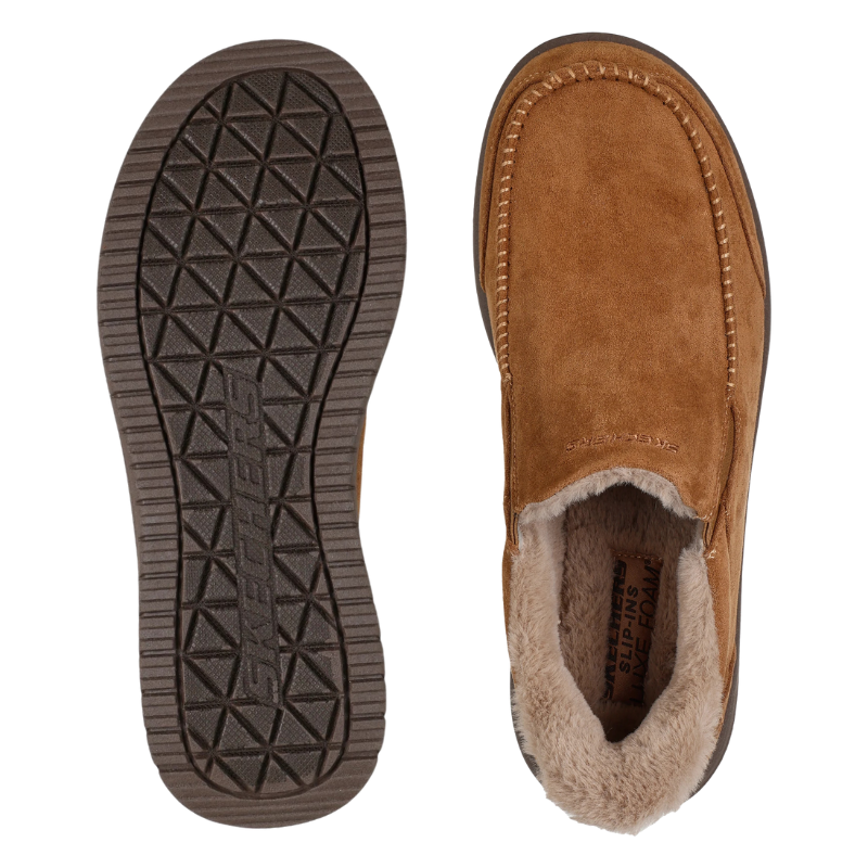Skechers slip-in herrehjemmesko - Brun