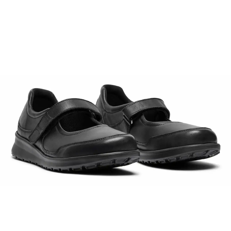 New Feet ballerina med velcro - Sort