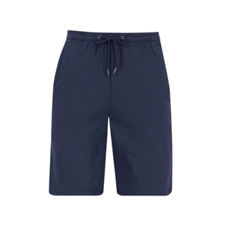 Knælange shorts med elastik - Marineblå