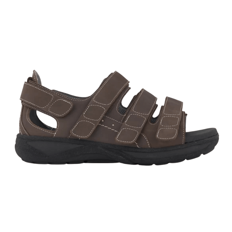 New Feet herresandal med hælkappe - Brun