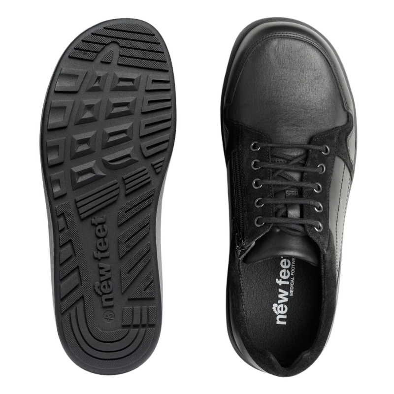 New Feet herresko med stretch - Sort